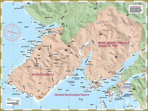 Wildcoast  201 Brooks Peninsula Kayaking and Boating Map  BestCoast Outfitters 