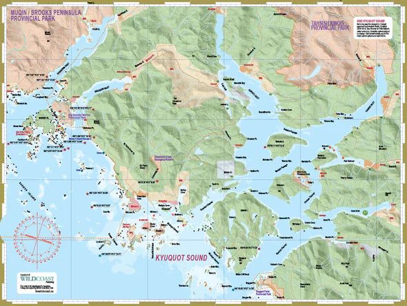 Wildcoast  202 Kyuquot Sound Kayaking and Boating Map  BestCoast Outfitters 