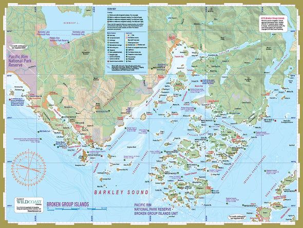 Wildcoast  210 Broken Group Islands Kayaking and Boating Map  BestCoast Outfitters 