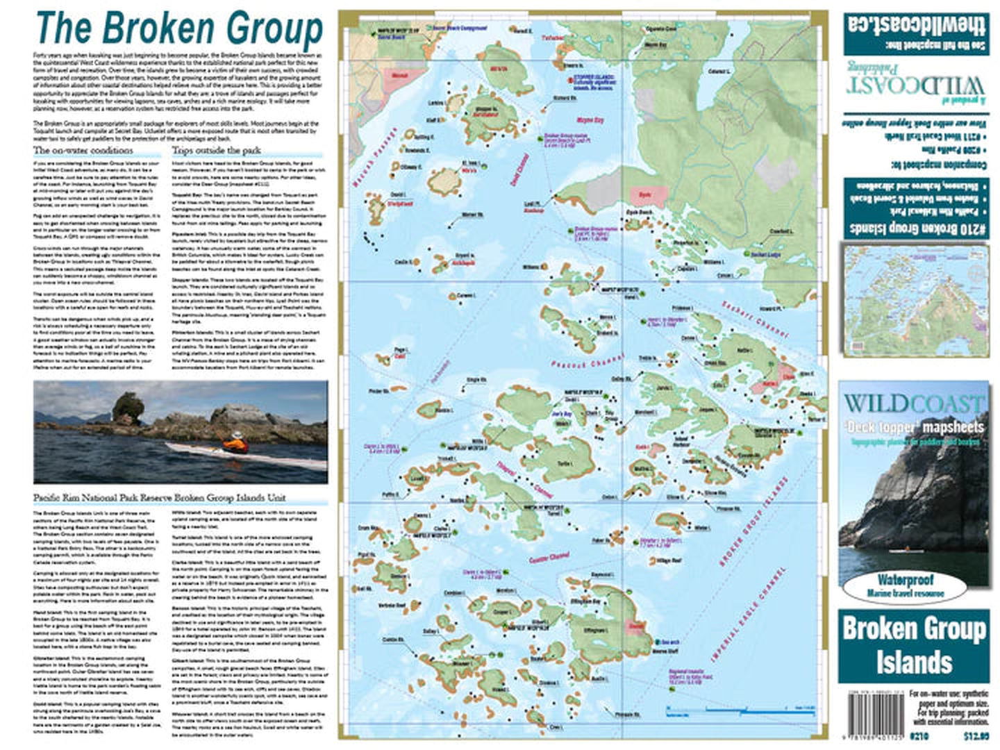   210 Broken Group Islands Kayaking and Boating Map  BestCoast Outfitters 