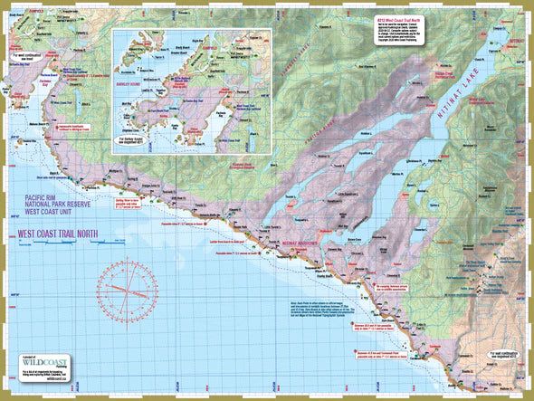 Wildcoast  212 West Coast Trail North Trail and Marine Map  BestCoast Outfitters 