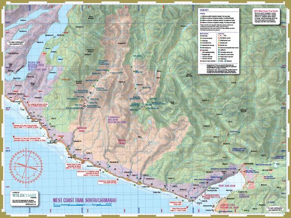 Wildcoast  213 West Coast Trail South Trail and Marine Map  BestCoast Outfitters 