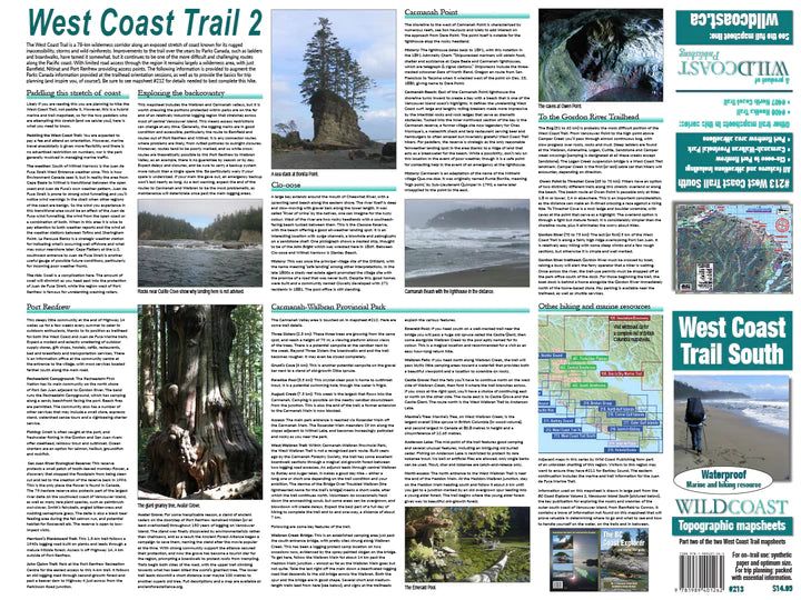   213 West Coast Trail South Trail and Marine Map  BestCoast Outfitters 