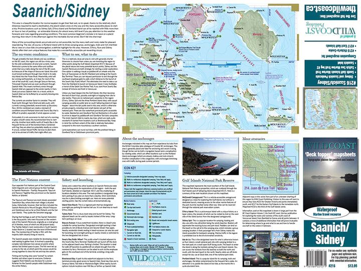   216 Saanich-Sidney Kayaking and Boating Map  BestCoast Outfitters 