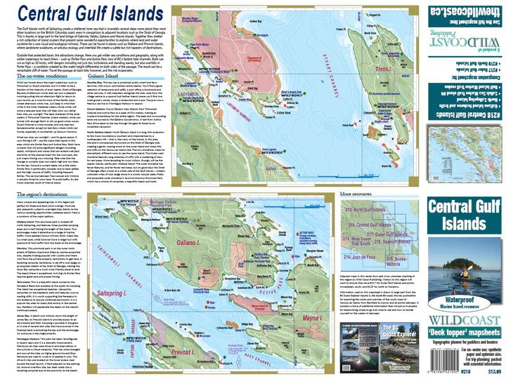   218 Central Gulf Islands Kayaking and Boating Map  BestCoast Outfitters 