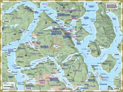 Wildcoast  235 Discovery Islands North Kayaking and Boating Map  BestCoast Outfitters 