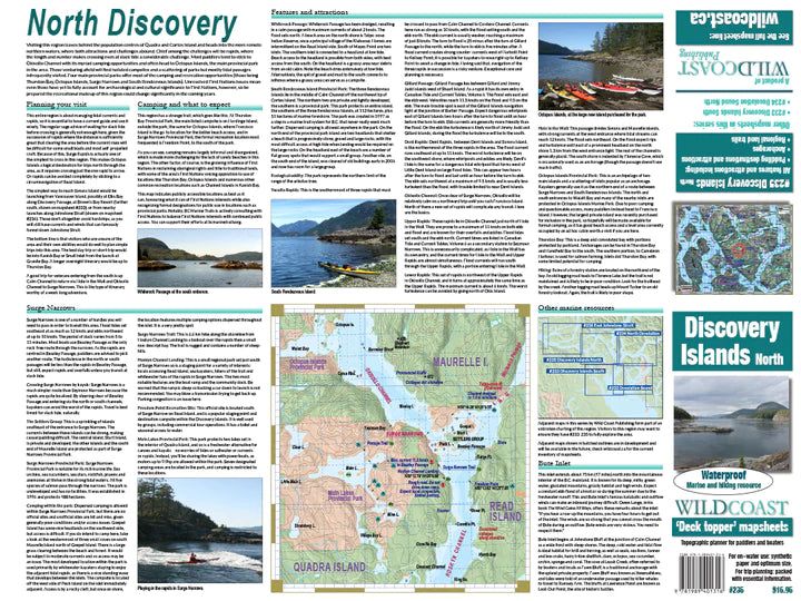   235 Discovery Islands North Kayaking and Boating Map  BestCoast Outfitters 