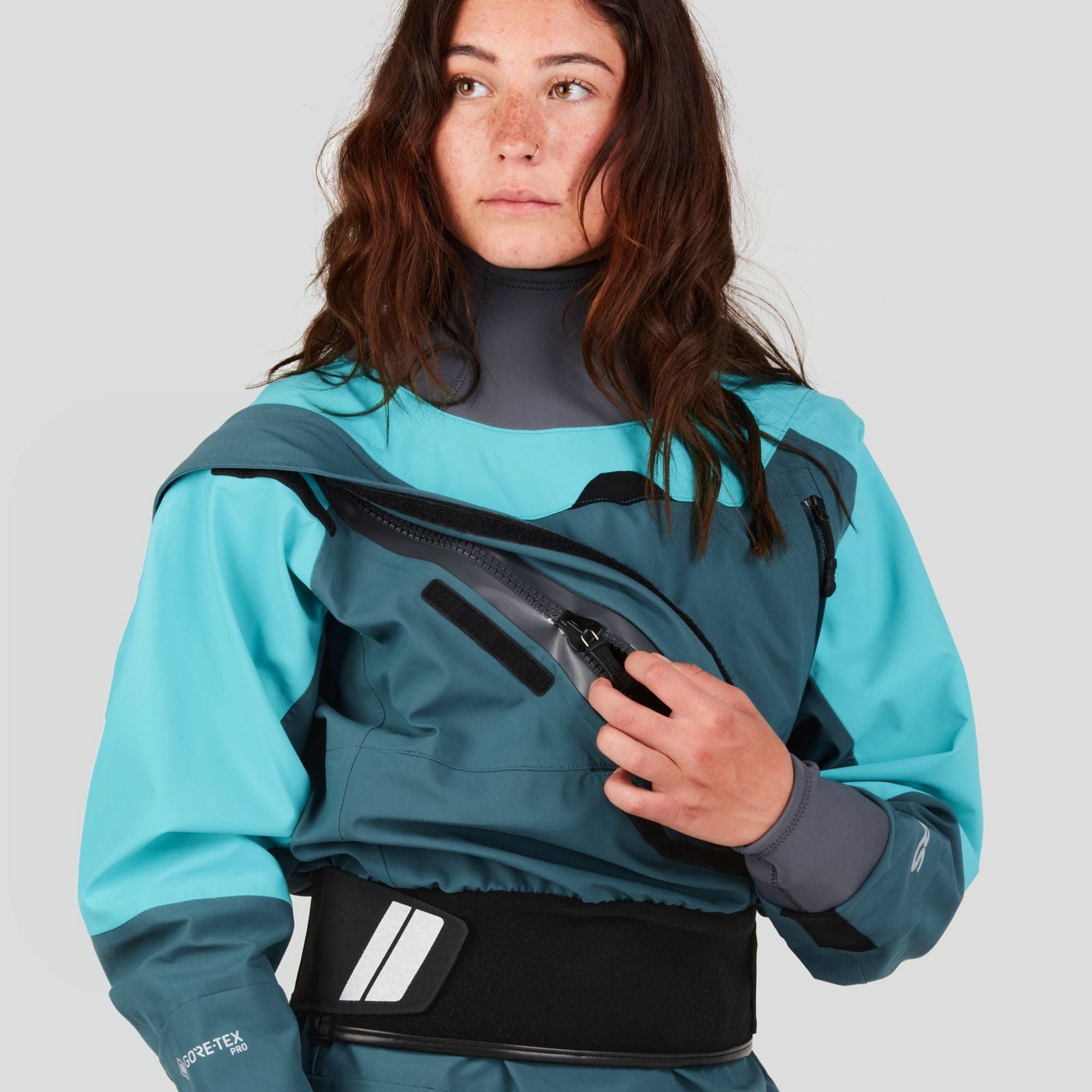   Women's Axiom GORE-TEX Pro Dry Suit Mediterranea/Aqua  BestCoast Outfitters 