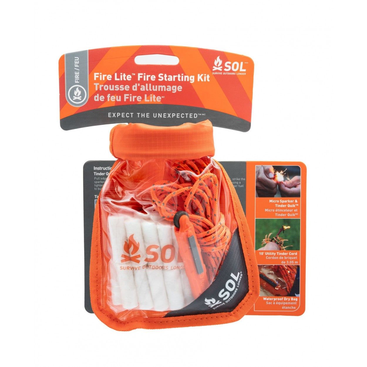 Survice Outdoors Longer  Fire Lite Kit In Dry Bag  BestCoast Outfitters 