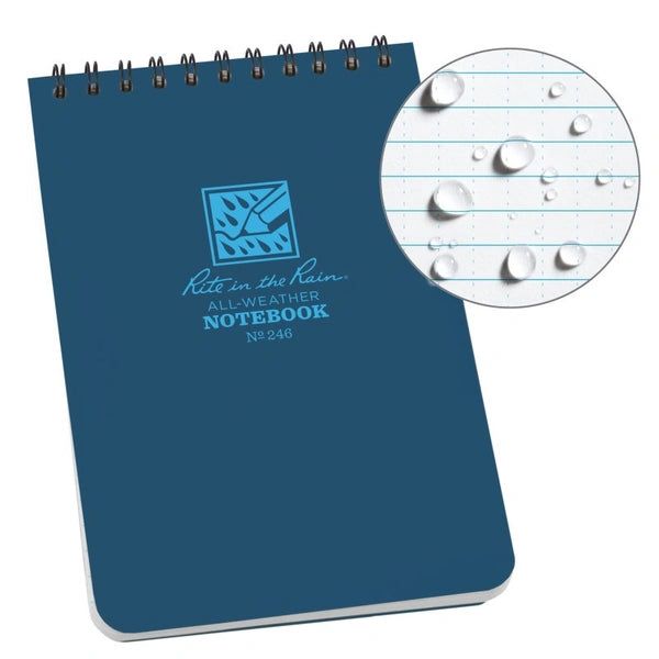 Rite in the Rain  Top Spiral Notebook Blue No. 246  BestCoast Outfitters 
